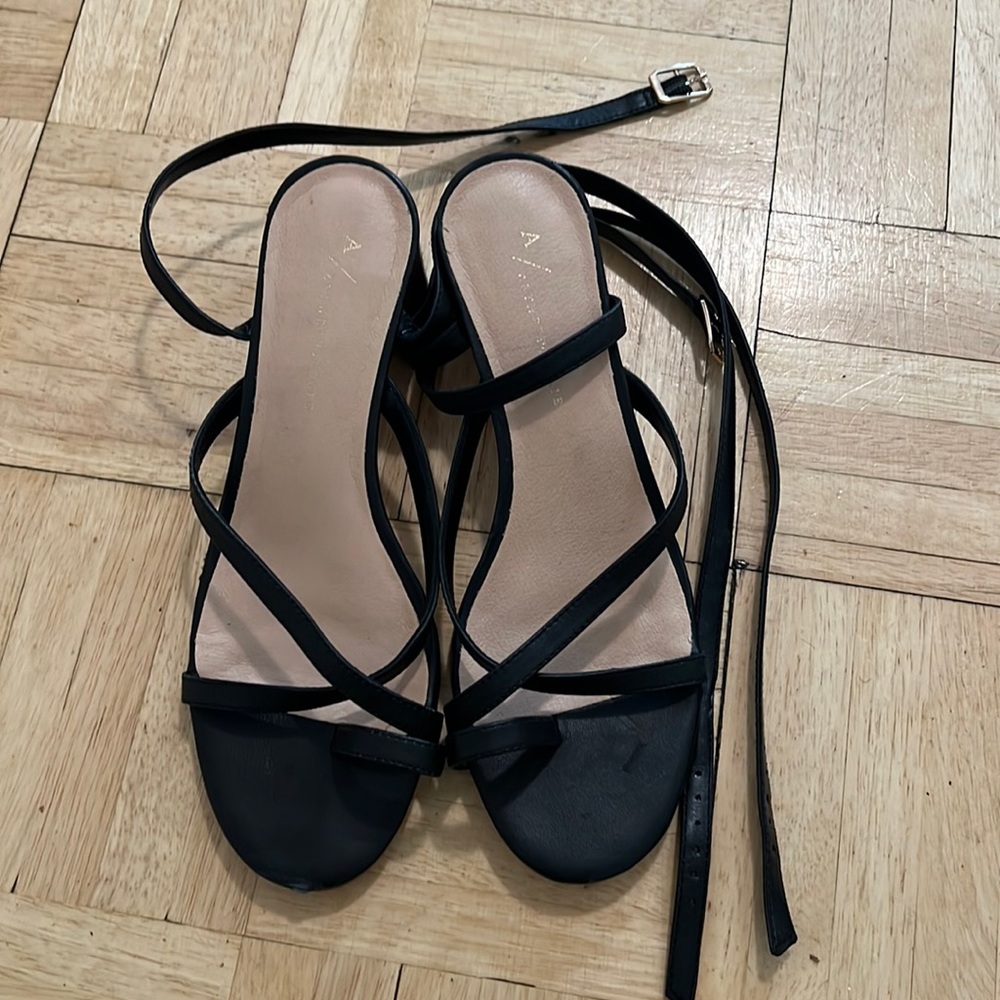Anthropologie black sandals